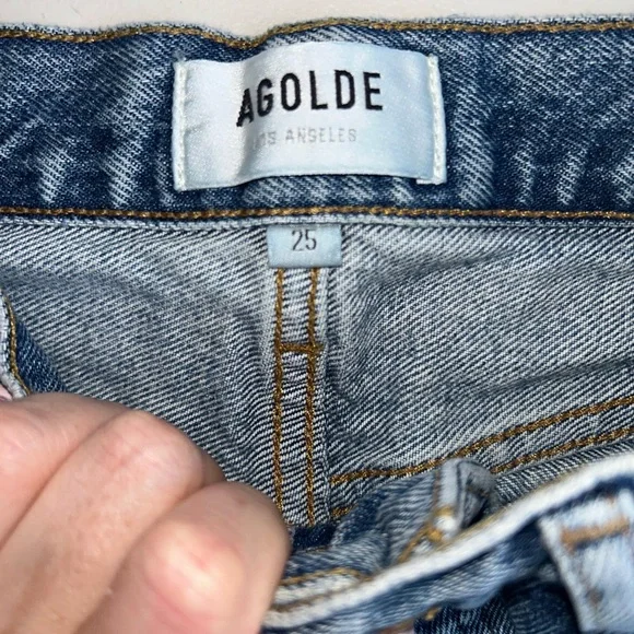 Agolde 90s Pinch Waist High Rise Straight Leg Size 25 Cut #67529 - Picture 3 of 7